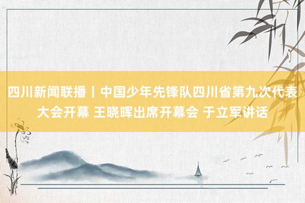 四川新闻联播丨中国少年先锋队四川省第九次代表大会开幕 王晓晖出席开幕会 于立军讲话
