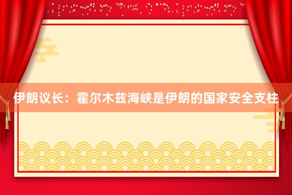 伊朗议长：霍尔木兹海峡是伊朗的国家安全支柱