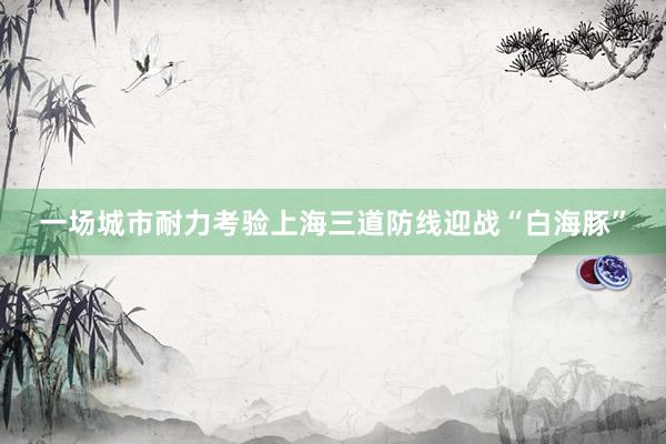 一场城市耐力考验上海三道防线迎战“白海豚”
