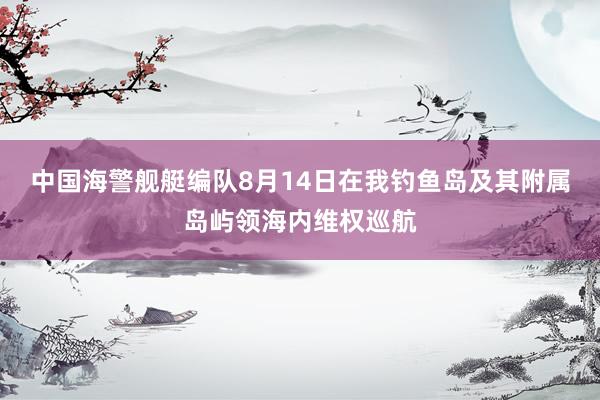 中国海警舰艇编队8月14日在我钓鱼岛及其附属岛屿领海内维权巡航