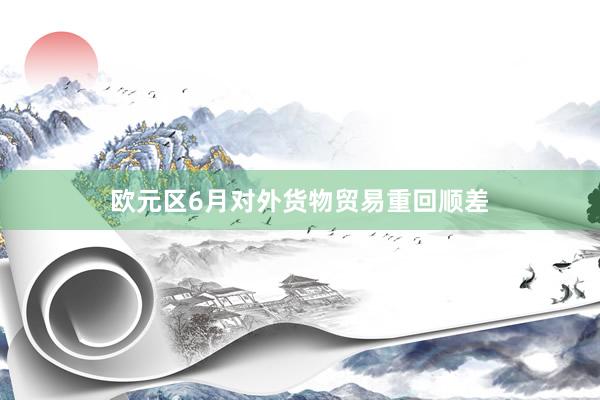 欧元区6月对外货物贸易重回顺差