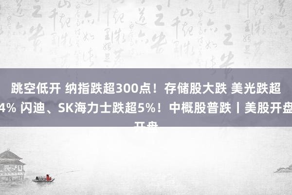 跳空低开 纳指跌超300点！存储股大跌 美光跌超4% 闪迪、SK海力士跌超5%！中概股普跌丨美股开盘