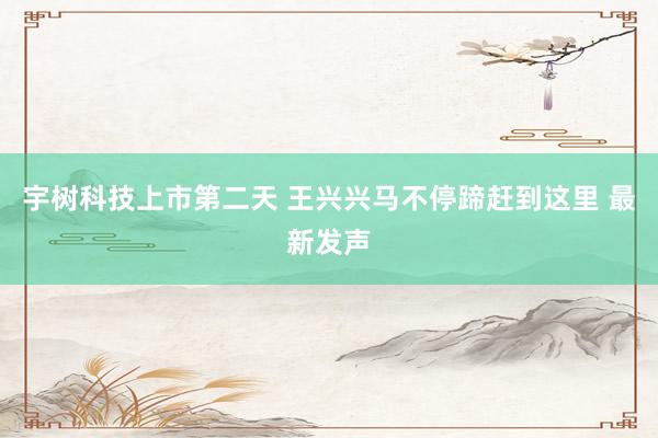 宇树科技上市第二天 王兴兴马不停蹄赶到这里 最新发声