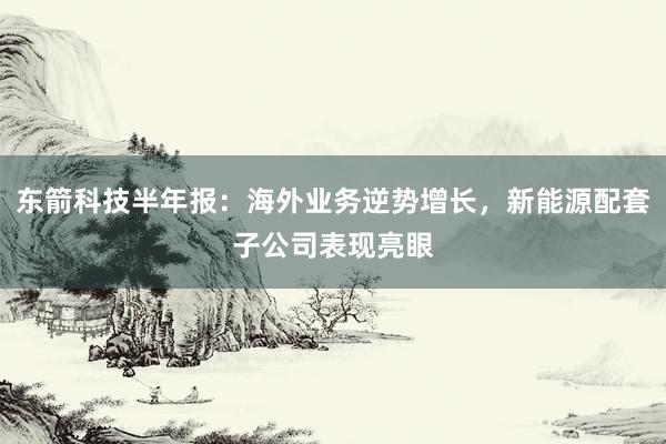 东箭科技半年报：海外业务逆势增长，新能源配套子公司表现亮眼