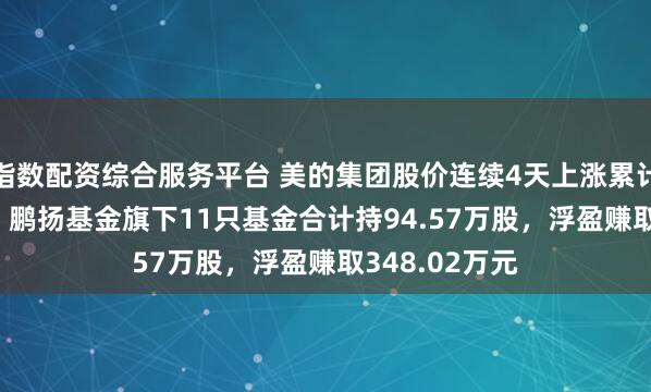 指数配资综合服务平台 美的集团股价连续4天上涨累计涨幅4.66%，鹏扬基金旗下11只基金合计持94.57万股，浮盈赚取348.02万元
