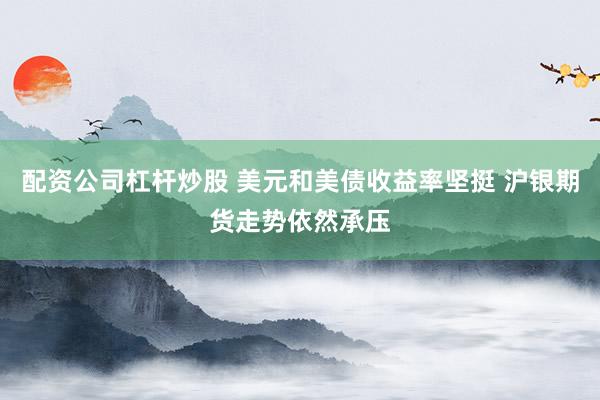配资公司杠杆炒股 美元和美债收益率坚挺 沪银期货走势依然承压