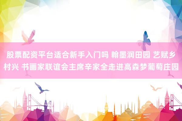 股票配资平台适合新手入门吗 翰墨润田园 艺赋乡村兴 书画家联谊会主席辛家全走进高森梦葡萄庄园